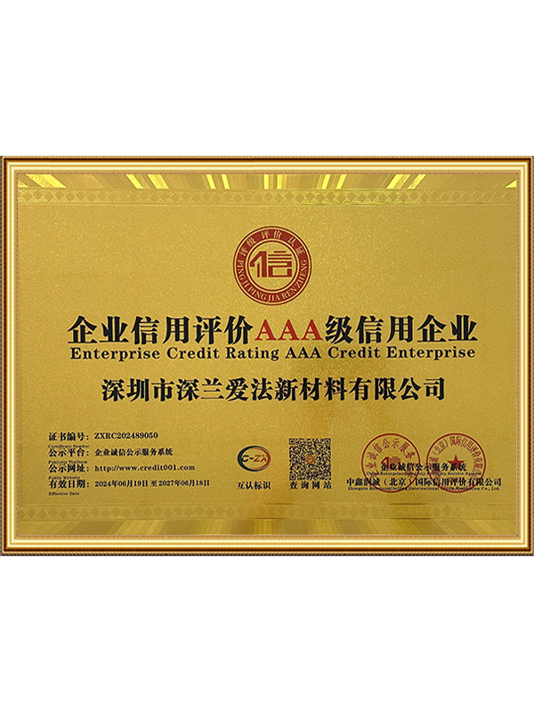 企业信用评价AAA级信用企业